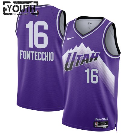 Barn Utah Jazz Tröja Simone Fontecchio Nike 2023-24 City Edition Lila Swingman